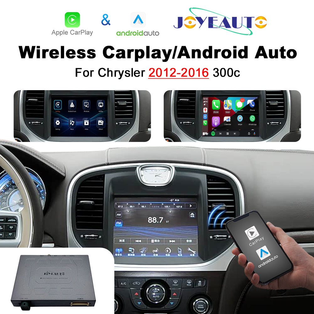 (WZCL-1) JoyeAuto Chrysler Wireless Apple Carplay AirPlay Android Auto Interface Upgrade for Chrysler 2012-2016 300C Mirror-link Plug and Play