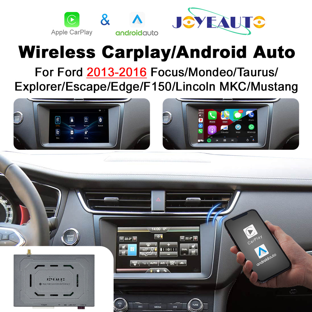 (WZFD-1) New JoyeAuto Ford SYNC2 Carplay Module Retrofit for 2013-2016 Focus/Mondeo/Taurus/Explorer/Escape/Edge /F150/Lincoln MKC/Mustang WiFi Wireless Apple CarPlay AirPlay Android Auto MMI Interface