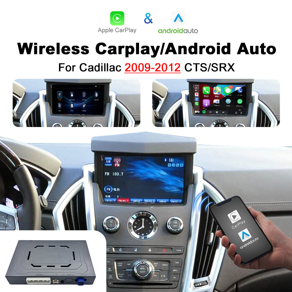Wireless Apple CarPlay Interface for Cadillac CTS (2009–2012) – Android Auto AirPlay Retrofit (WJGM-2)