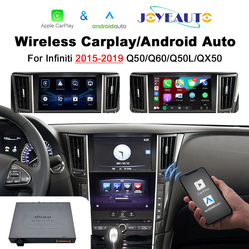(WZIN-1) New Joyeauto Carplay Module Retrofit for 2015-2019 Infiniti Q50 Q60 Q50L QX50 WiFi Wireless Apple CarPlay AirPlay Android Auto