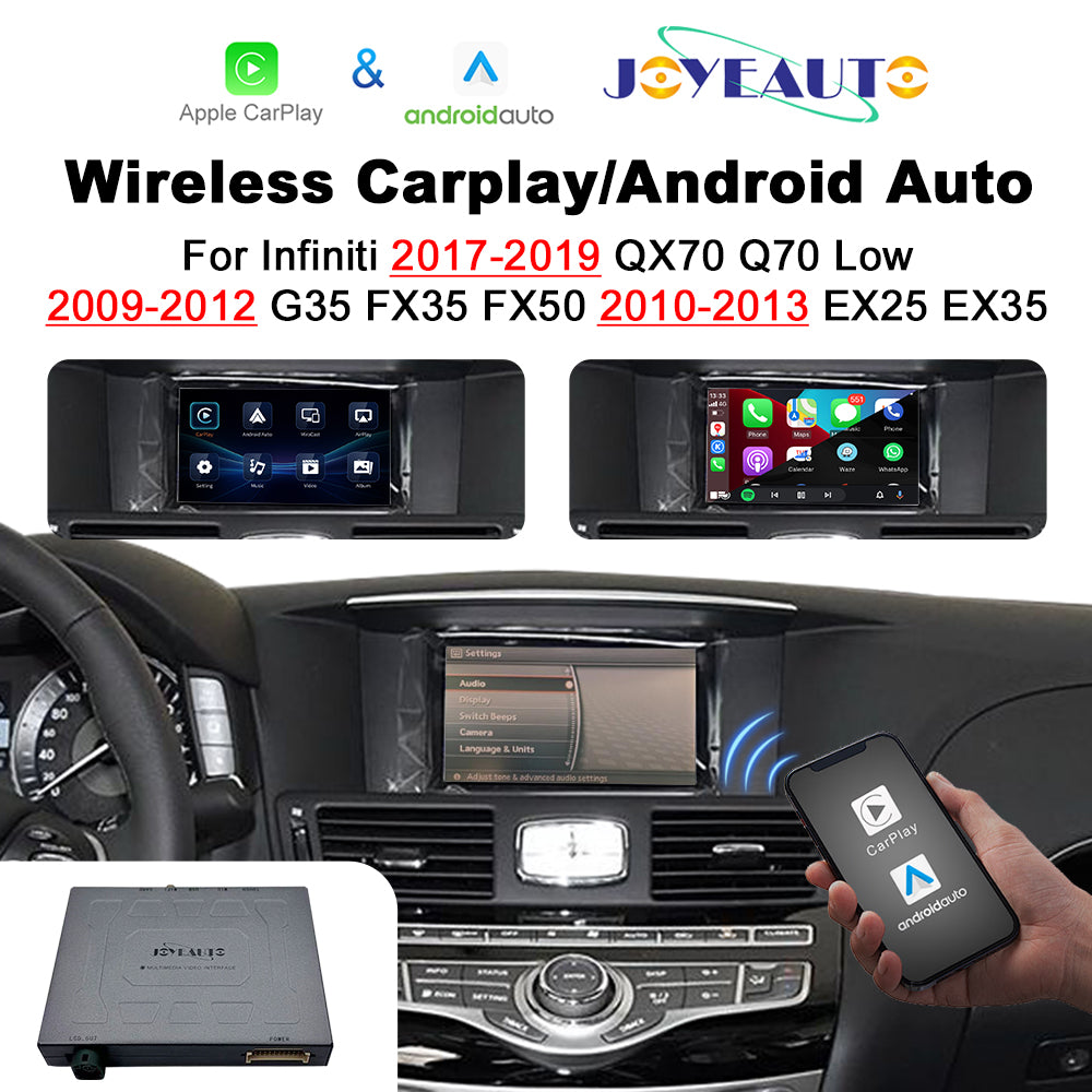 (WZIN-3) New JoyeAuto Carplay Module Retrofit for Infiniti QX70 Q70 EX25 G35 FX35 FX50 EX35 WiFi Wireless Apple CarPlay AirPlay Android Auto Interface