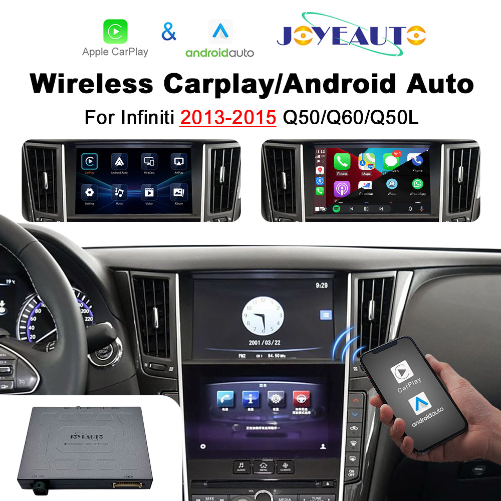 (WZIN-4) New JoyeAuto Carplay Module Retrofit for 2013-2015 Infiniti Q50 Q60 Q50L WiFi Wireless Apple CarPlay AirPlay Android Auto Interface