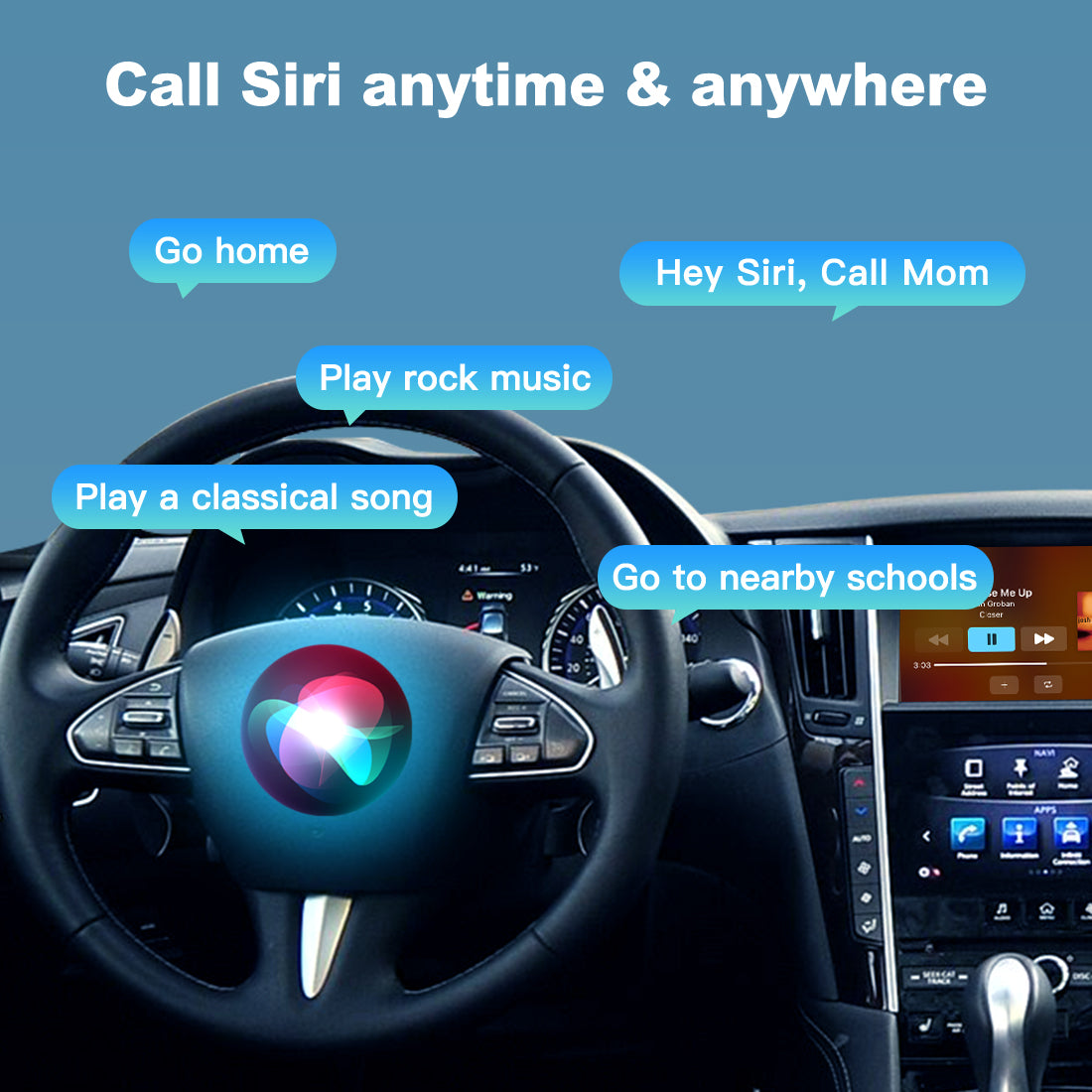 (WZIN-4) New JoyeAuto Carplay Module Retrofit for 2013-2015 Infiniti Q50 Q60 Q50L WiFi Wireless Apple CarPlay AirPlay Android Auto Interface - detail 10