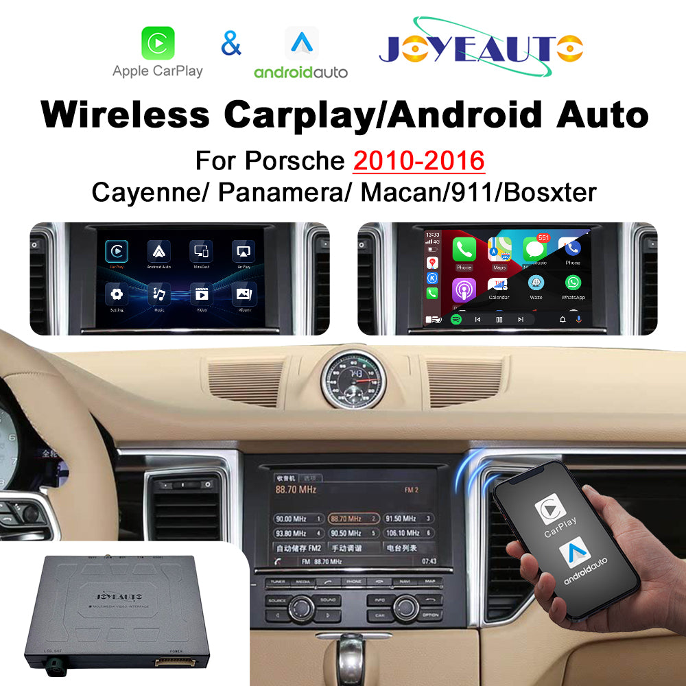 (WZPO-1) Joyeauto 2010-2016 Porsche Cayenne 911 991 Boxster Cayman Macan Panamera PCM3.1 Wireless Apple CarPlay Android Auto Interface