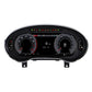 Joyeauto 12.3-inch Linux digital instrument cluster front view for Audi A3 (2014-2022), featuring a high-resolution virtual cockpit display, wireless CarPlay, Android Auto, real-time vehicle information, and modern digital dashboard design.