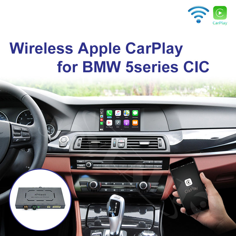 BMW 5 Series F10 F11 F07 2009-2012MY CIC WiFi Wireless Apple CarPlay Interface with Reverse Camera