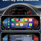 Joyeauto 12.3-inch Linux LCD digital instrument cluster for BMW 5 Series F10 F11 F07, 6 Series F12 F13, 7 Series F01 F02 F03 F04, and X3 X4 X5 X6 models with wireless CarPlay and Autolink phone mirroring, featuring navigation, music streaming, video playback, and virtual cockpit functionality.