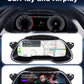 Joyeauto 12.3 inch Linux LCD Instrument Cluster for Audi A4 2013-2016 displaying Wireless CarPlay navigation, AirPlay media streaming and digital dashboard cockpit interface