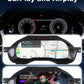 Joyeauto 12.3 inch LCD Digital Instrument Cluster for Audi A6 and A7 2013-2018 displaying Wireless CarPlay navigation, AirPlay media streaming and virtual cockpit interface