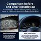 Before and after installation comparison of the Joyeauto 10.25-inch Linux LCD Digital Instrument Cluster for BMW 5 Series E39 and BMW X5 E53 (1999-2006), showing the upgrade from the factory analog instrument cluster to a modern digital virtual cockpit with multiple driving modes, customizable display layouts and enhanced vehicle information visualization.