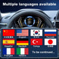 Joyeauto 10-inch Linux LCD Digital Instrument Cluster for BMW 1 Series F20/F52, BMW 2 Series F22/F45, BMW X1 F48 and BMW X2 F39 (2013-2022) featuring multi-language support including English, German, French, Italian, Spanish, Japanese, Korean, Russian and Chinese, with Wireless CarPlay, phone mirroring and Linux virtual cockpit retrofit functionality.