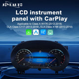 Joyeauto 12.3-inch Linux LCD Digital Instrument Cluster for Mercedes-Benz A-Class W176, CLA C117 and GLA X156 (2012-2019) with Wireless CarPlay, Android Auto and virtual cockpit retrofit.