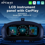 Joyeauto 10-inch Linux LCD digital instrument cluster for Skoda Fabia 2008-2014 with wireless CarPlay and Android Auto support