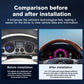 Joyeauto 12.3-inch Linux LCD digital instrument cluster for Volkswagen Phaeton showing before and after virtual cockpit retrofit comparison