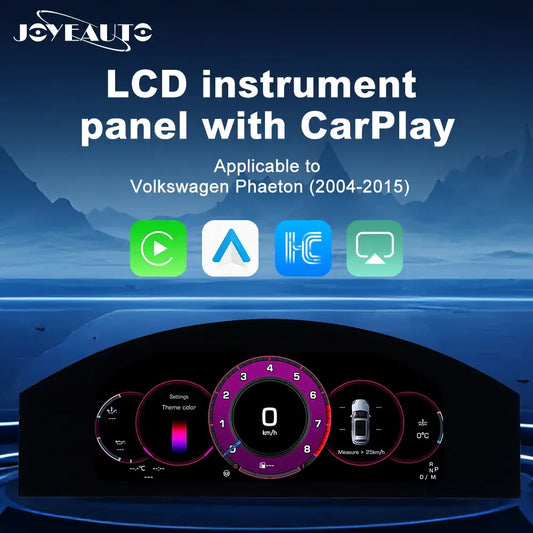 Volkswagen Phaeton virtual cockpit dashboard retrofit featuring Linux digital display and customizable smart driving interface