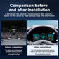 Volkswagen Touran L virtual cockpit retrofit comparison showing original dashboard versus upgraded digital cluster